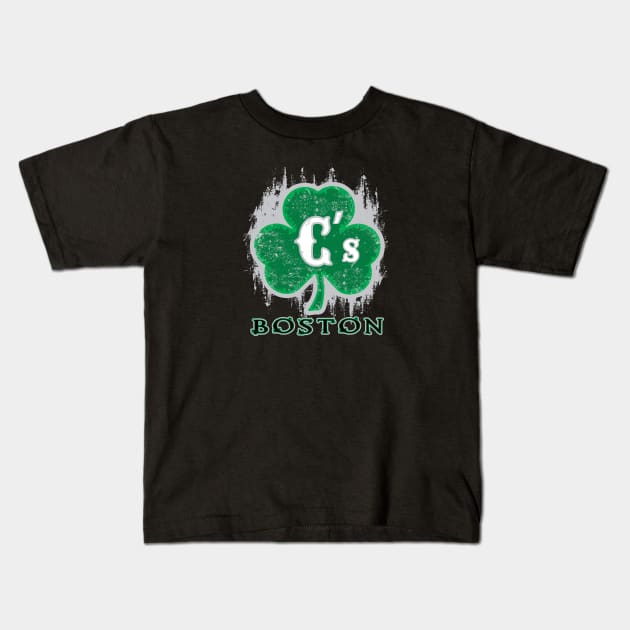 Celtics 2017 Graphic 3 Kids T-Shirt by bkumm66